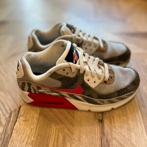 Nike Air Max with Gray, Leopard, camo, zebra and red Accents